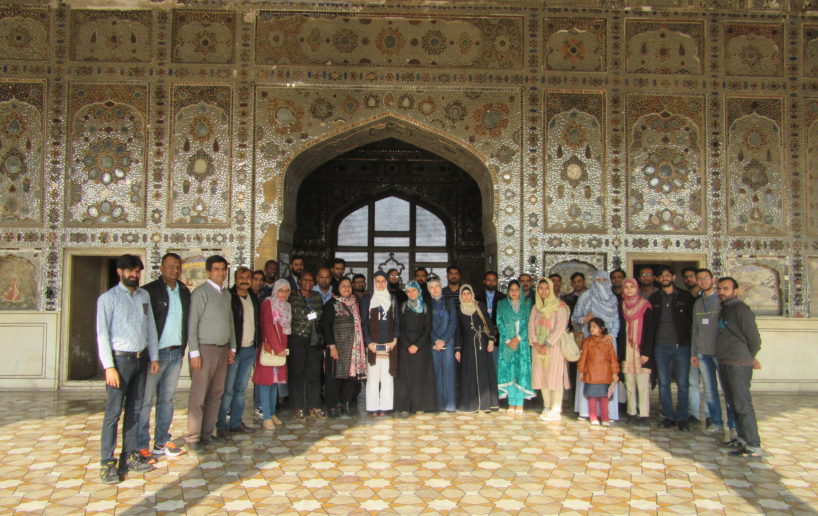 Participants of the Fourth Regional Laboratory Immersion Programme 2016 at the historic Sheesh Mahal (The Palace of Mirrors; Urdu: شیش محل‎) in Lahore Fort, Pakistan.