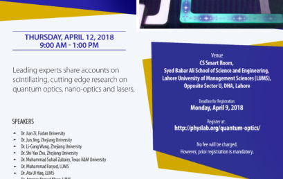 Symposium on Quantum and Nano-Optics (12th April 2018)
